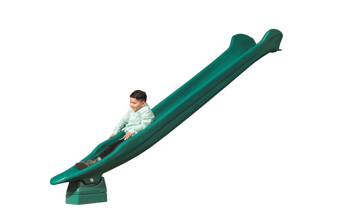 12' Green Rocket Scoop Slide for Outdoor Playsets
