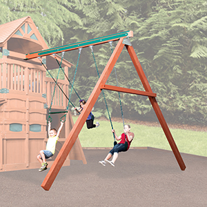 10' High Swing Beam with 3 Swing Accessories Positions for Peak Playsets