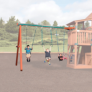 8' High Swing Beam with 3 Swing Accessories Positions for Peak Playsets