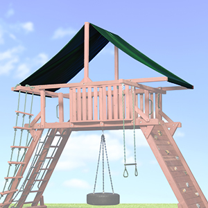 Green Tarp Roof for Peak Jumbo Playsets