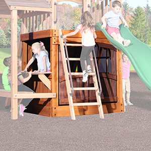Adventure Outlook XL Playhouse Package for Backyard Swing Sets