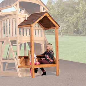 Outdoor Playset with Monkey Bars - Olympian Outlook XL 4 Wooden