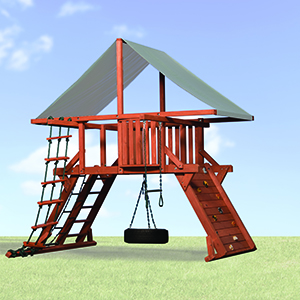 Adventure Peak Junior Outdoor Playset with Green Tarp