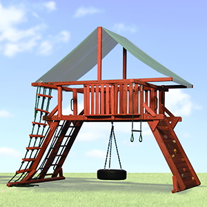Olympian Peak Jumbo Swing Set Fort