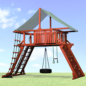 Titan Peak Jumbo Swing Set Fort