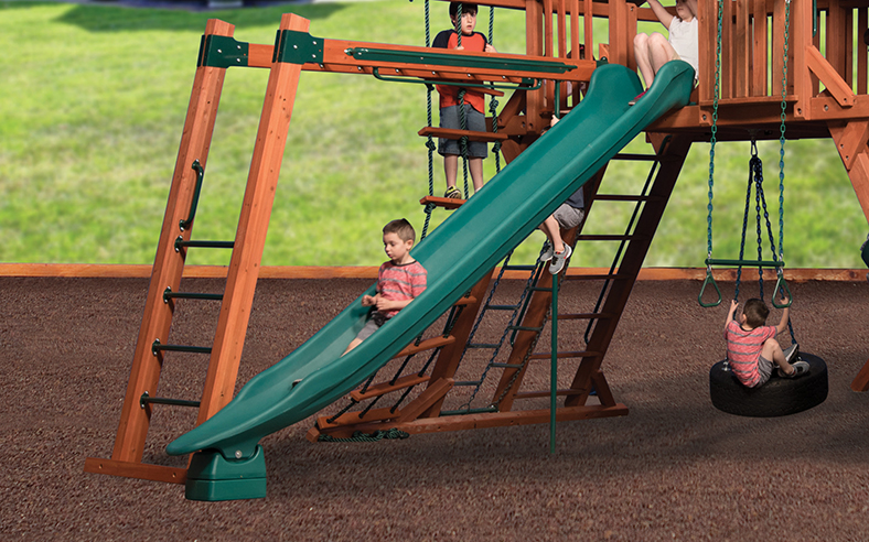 Green Rocket Slide for Peak Playsets