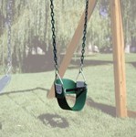 Toddler Bucket - Green - 72" Soft Grip (9' Swing Beam)