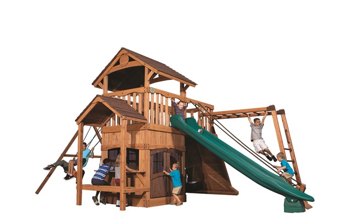 Olympian Outlook XL 4 Wooden Swing Set