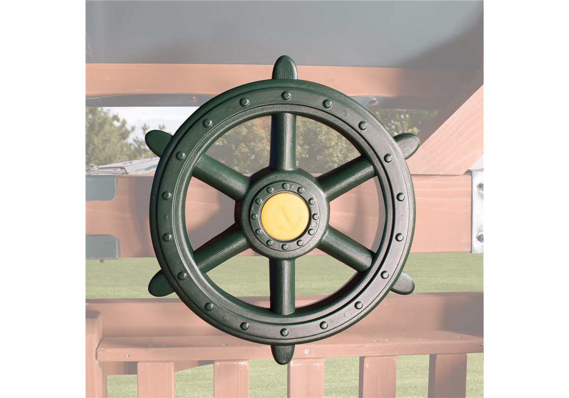 Green Ship's Wheel for Cedar Swing Sets