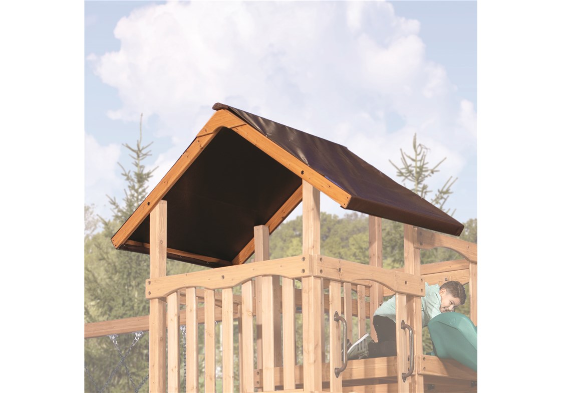 Summit Outlook XL Mahogany Tarp Roof for Backyard Playsets