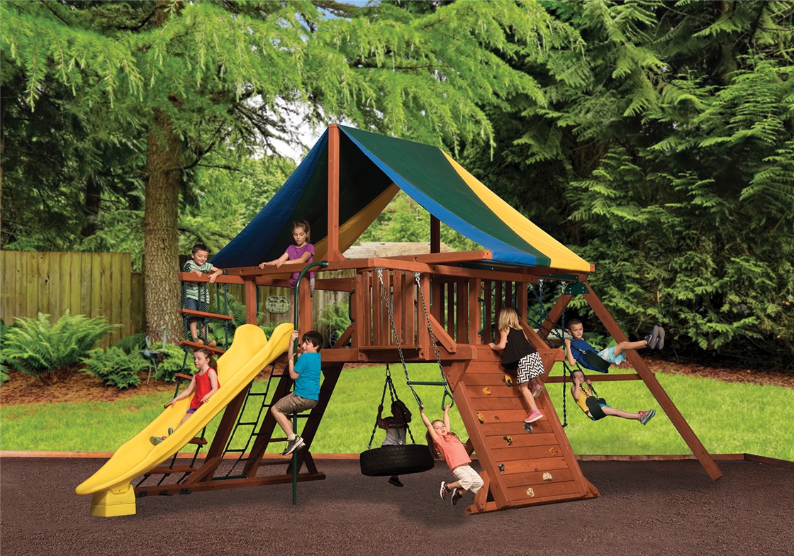 Adventure Peak Jumbo 1 Cedar Swing Set