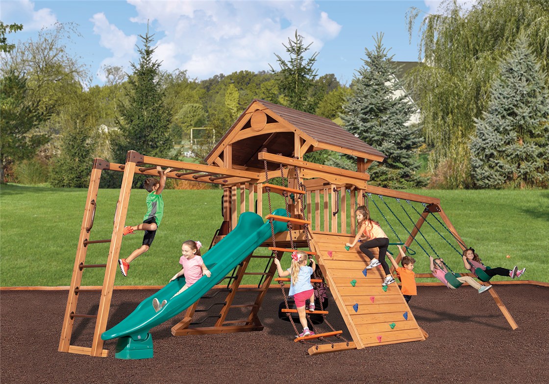 Adventure Summit XL 2 Wooden Swing Set