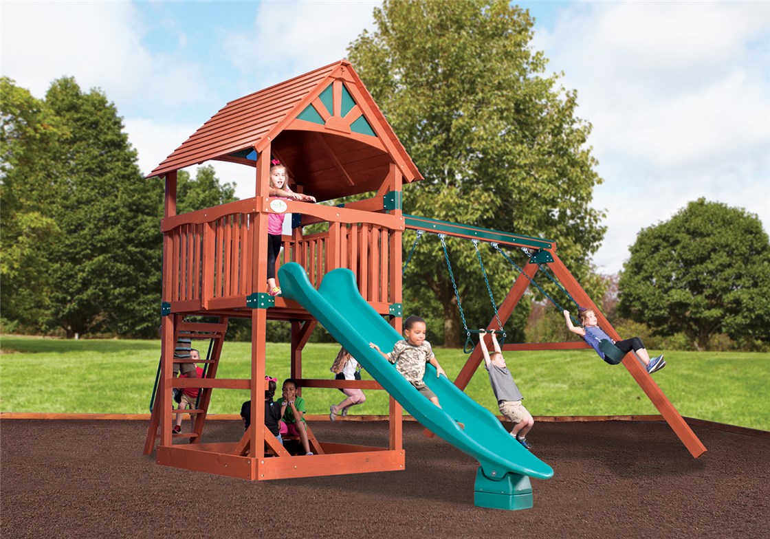 Adventure Treehouse Jumbo 1 with Wood Roof Outdoor Playset