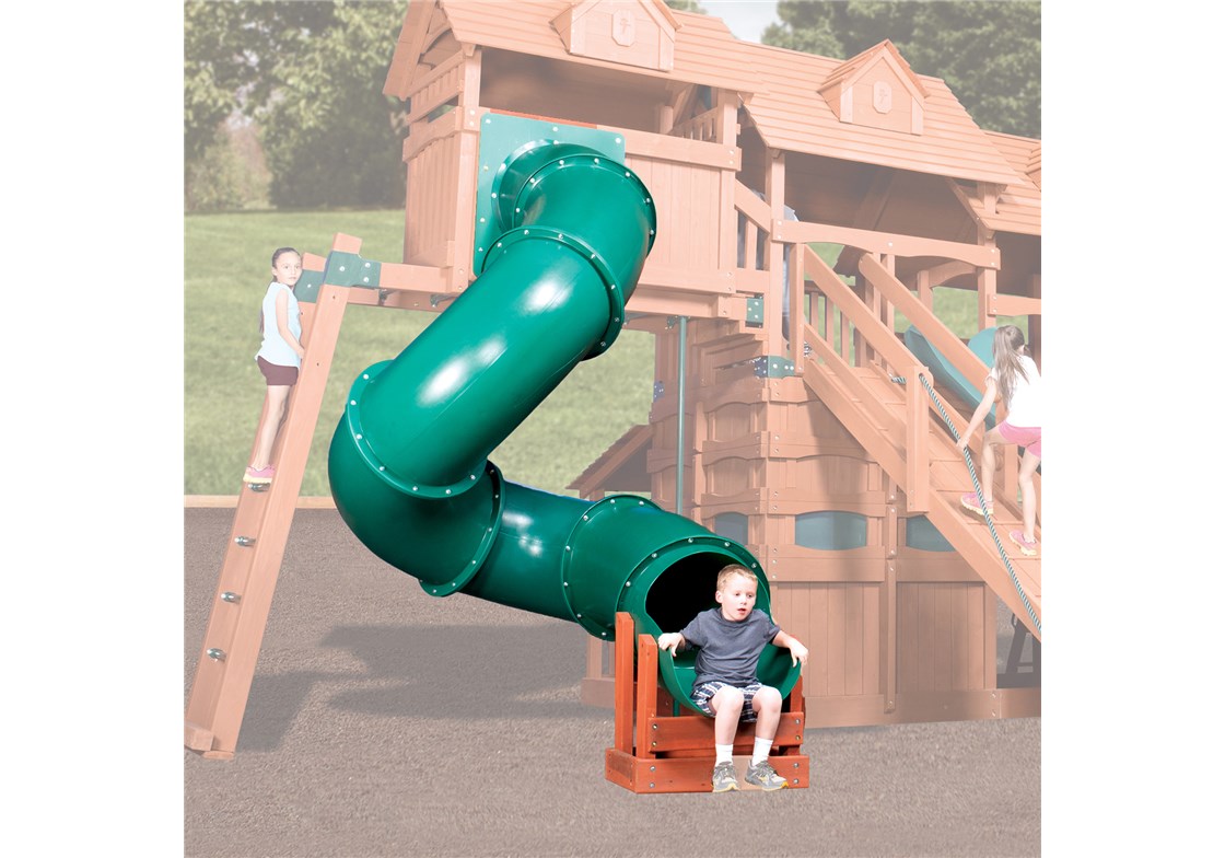 Mega Spiral Tube Slide for 8.5' High Deck for Backyard Playsets