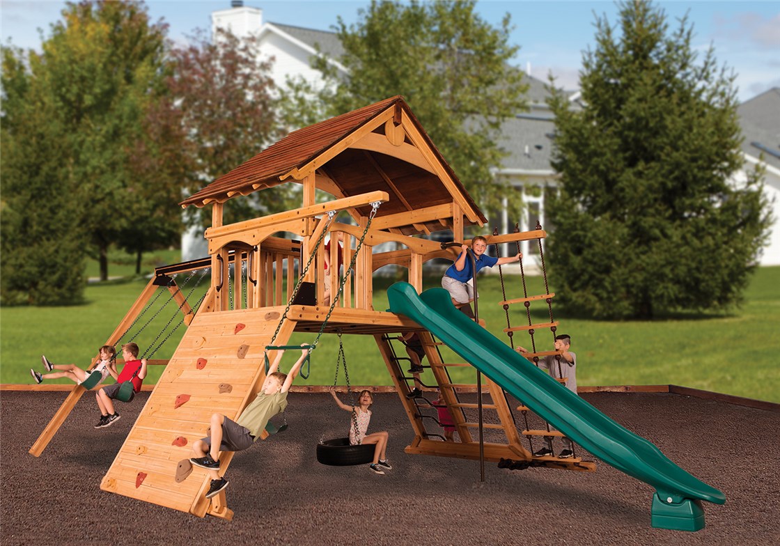 Olympian Peak Jumbo 1 Cedar Swing Set