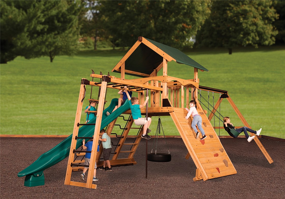 Olympian Peak XL 3 Backyard Swing Set