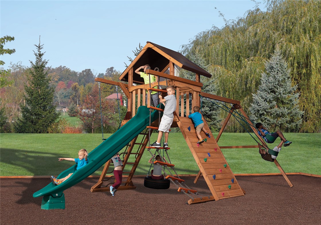 Wooden Swing Sets Wooden Playsets Backyardadventures Com