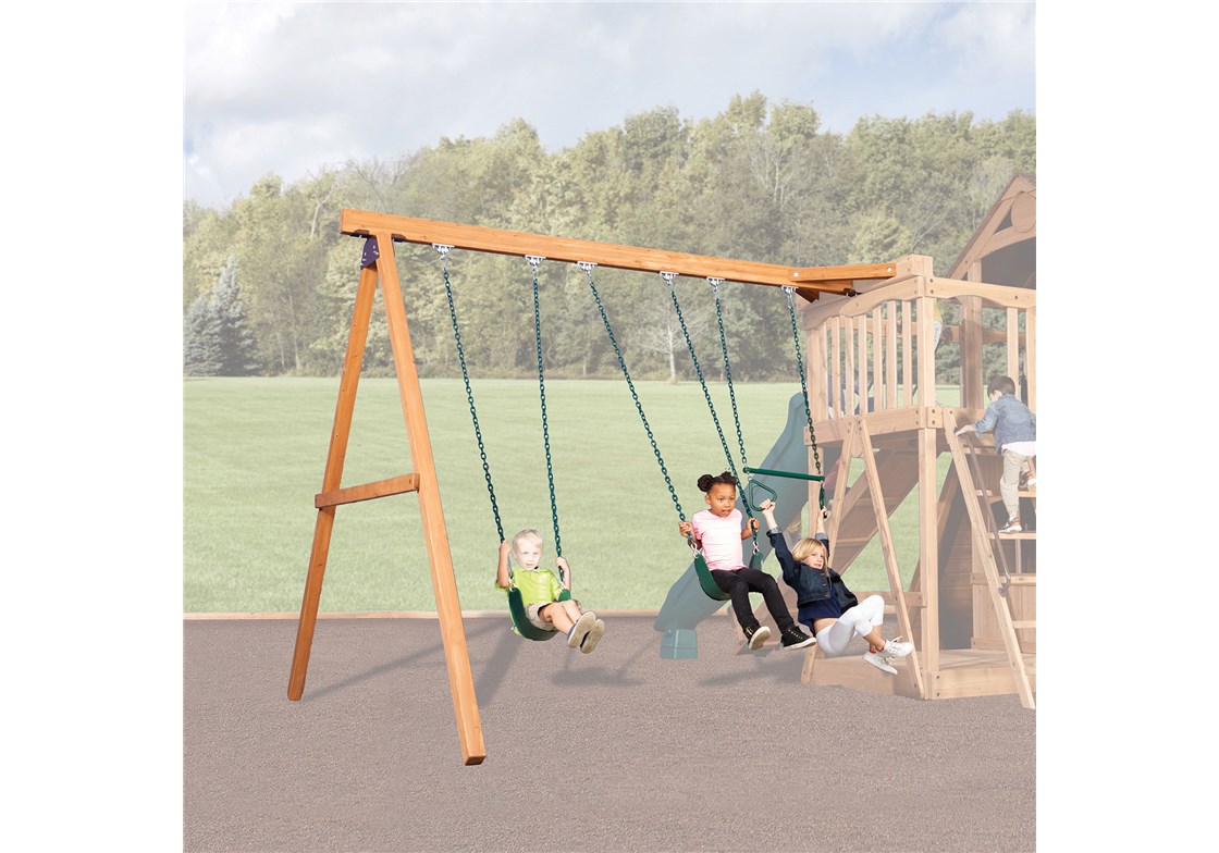 Outlook 3 Position 8' Swing Beam with 57" Cross Brace for Wooden Swing Sets