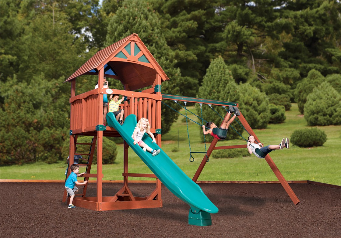 Olympian Treehouse Jumbo 1 with Wood Roof Wooden Playset