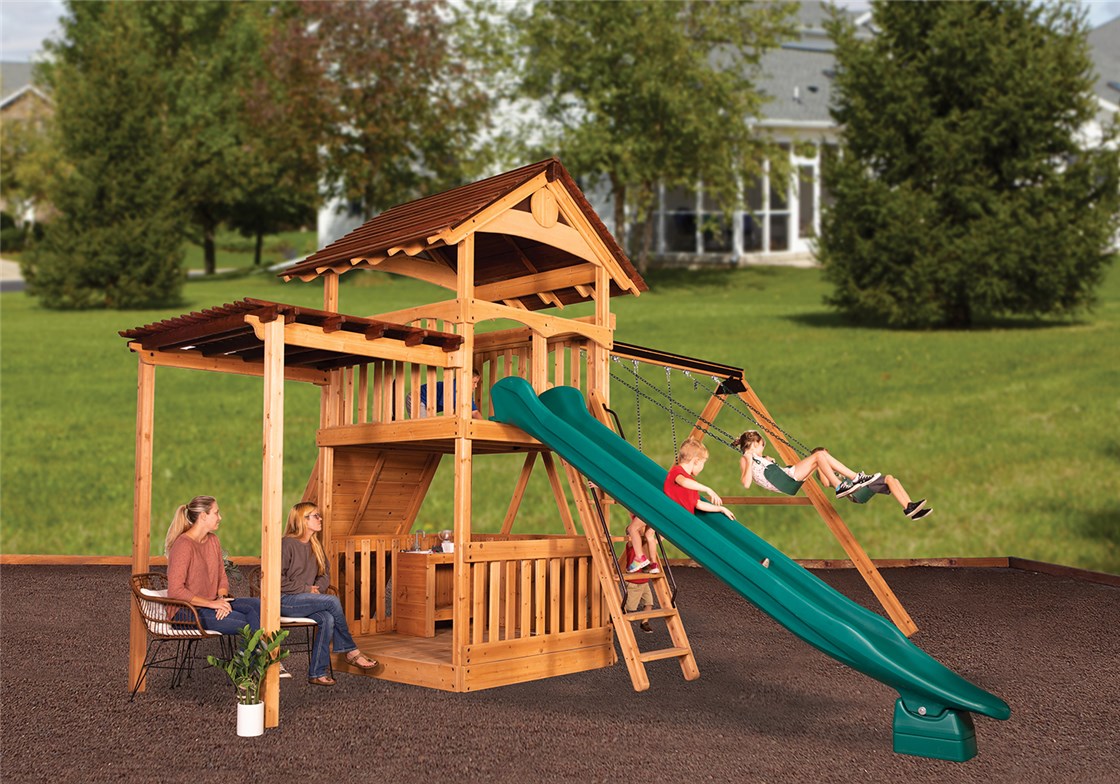 Olympian Treehouse XL 2 Backyard Swing Set