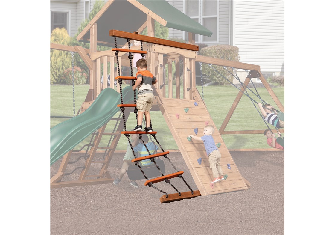 Summit 45" Rope Ladder Accessory Arm for 5' High Deck for Swing Sets