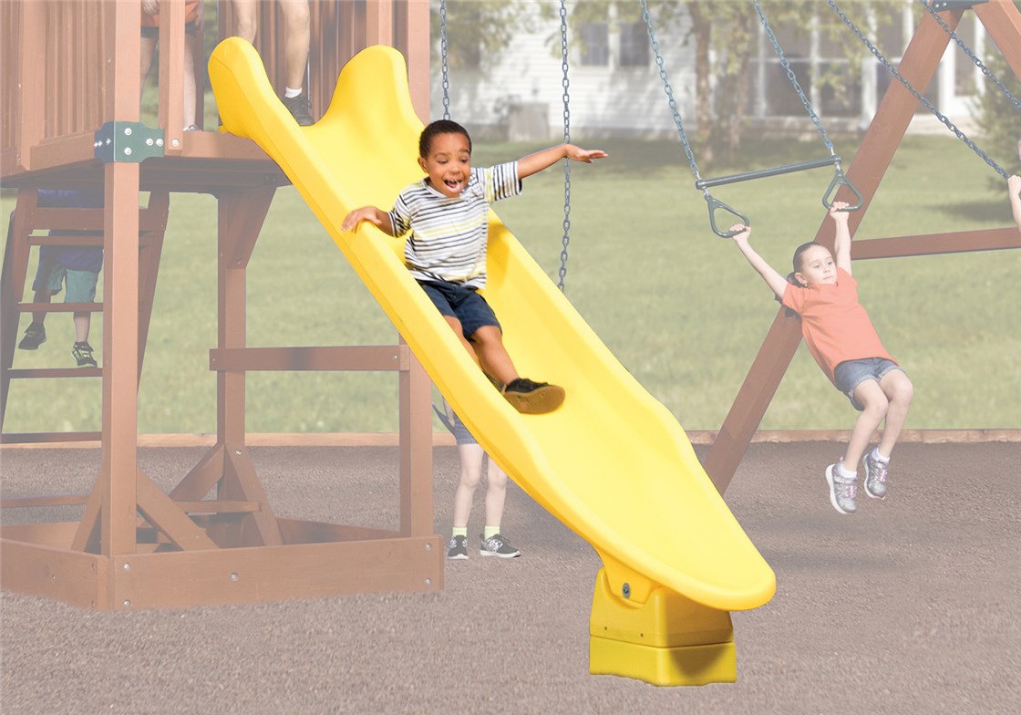 10' Yellow Rocket Scoop Slide for Wooden Playsets