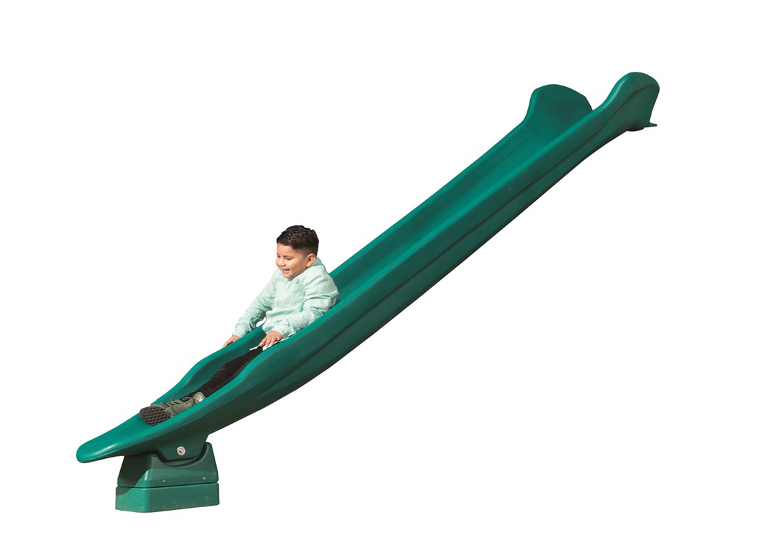 12' Green Rocket Scoop Slide for Outdoor Playsets