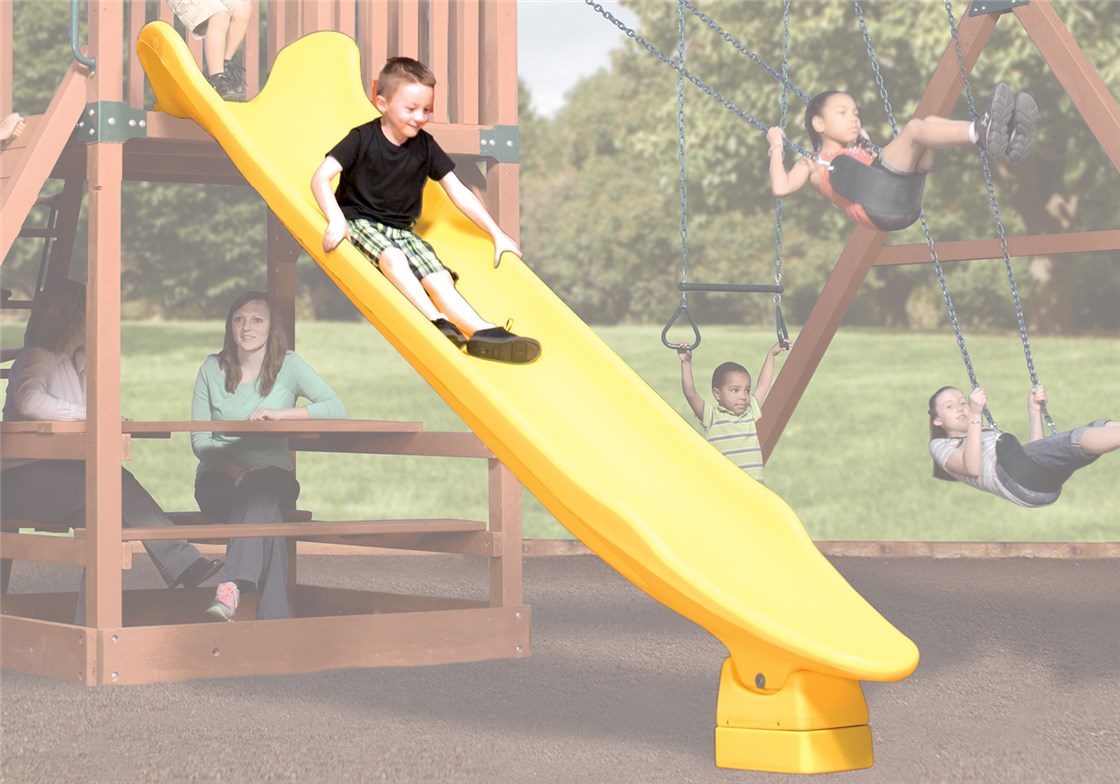 12' Yellow Rocket Scoop Slide for Playsets