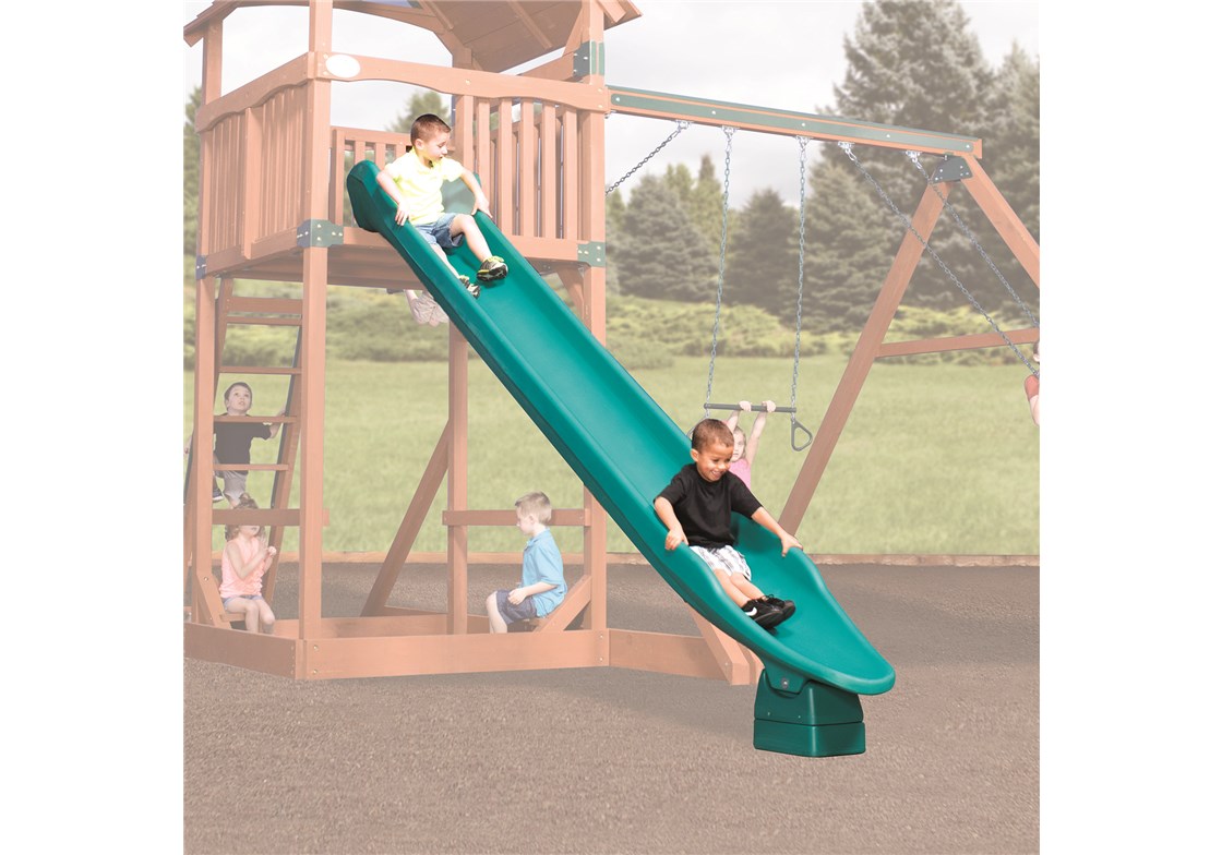 14' Green Rocket Scoop Slide for Cedar Playsets