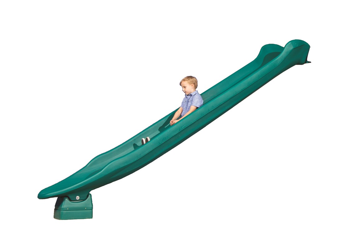 14' Green Rocket Scoop Slide for Backyard Playsets