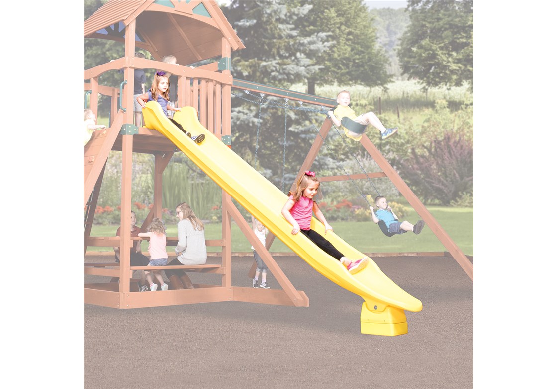14' Yellow Rocket Scoop Slide for Swing Sets
