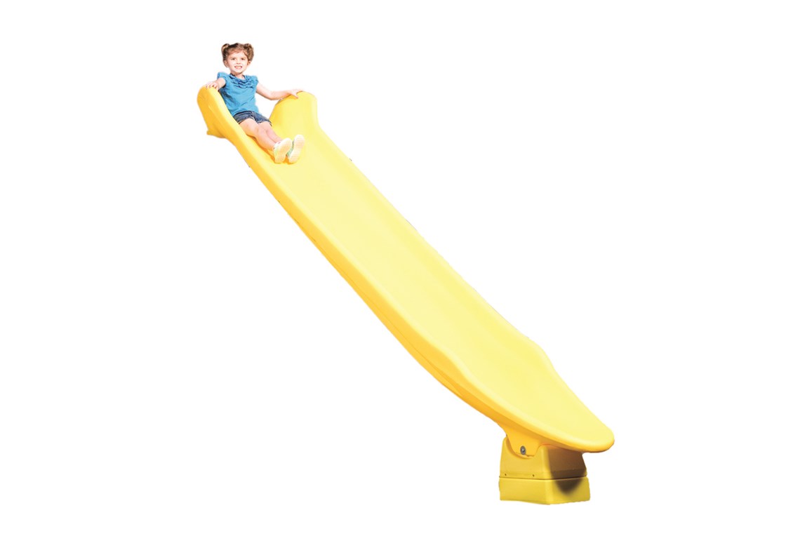 14' Yellow Rocket Scoop Slide for Outdoor Swing Sets