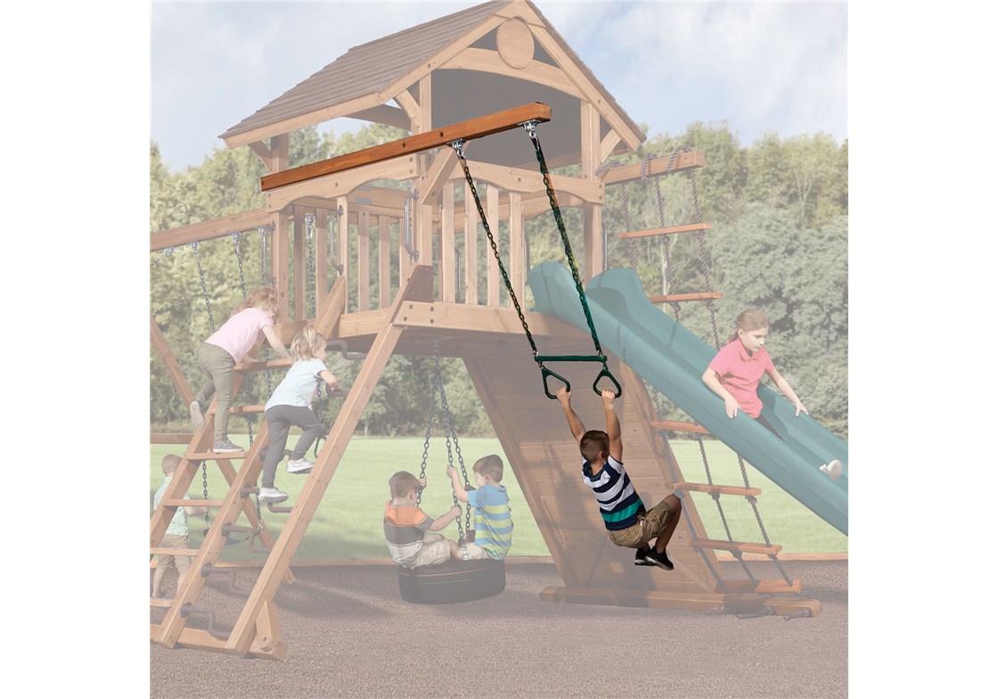 Summit 57" Trapeze Accessory Arm for 6' High Deck for Backyard Playsets