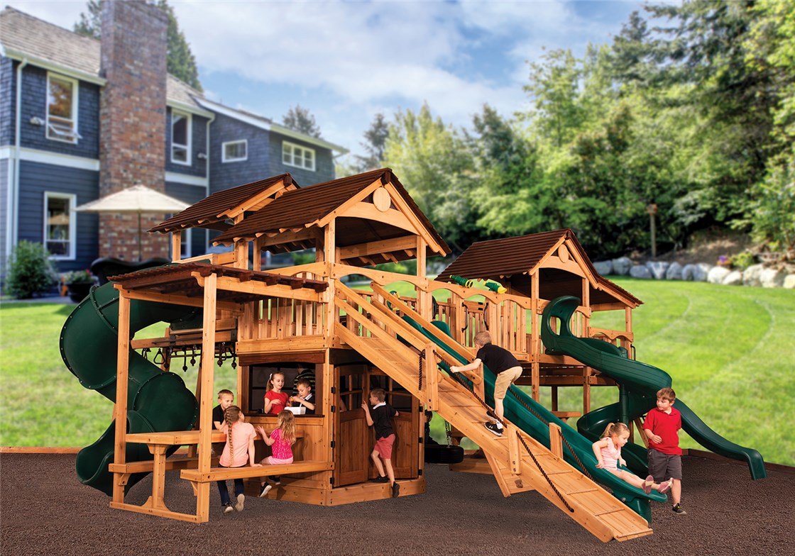 Treehouse Combo Outdoor Swing Set