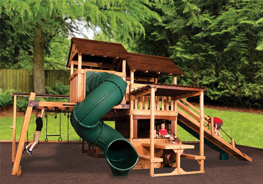 Treehouse Combo Backyard Swing Set