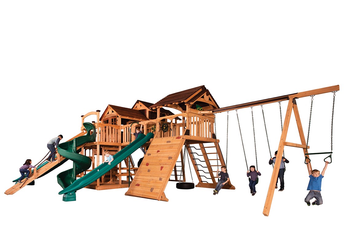 Treehouse Peak Combo Cedar Swing Set