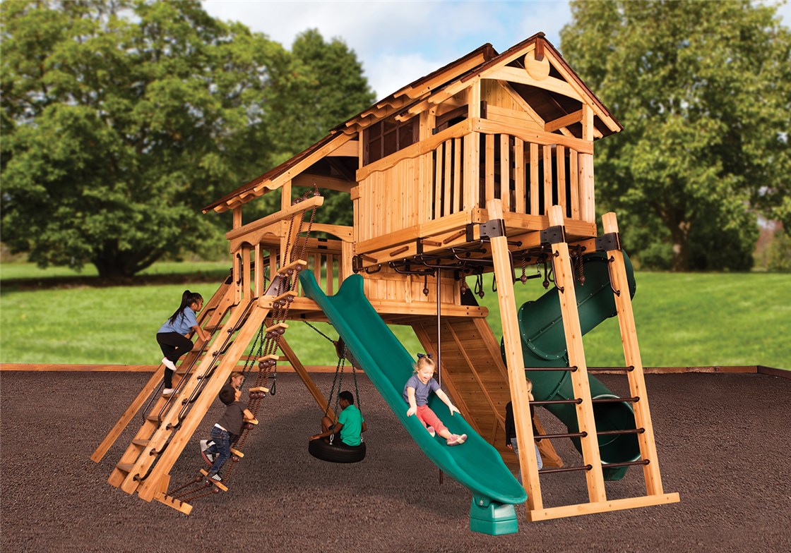 Titan Peak Jumbo 3 Outdoor Swing Set