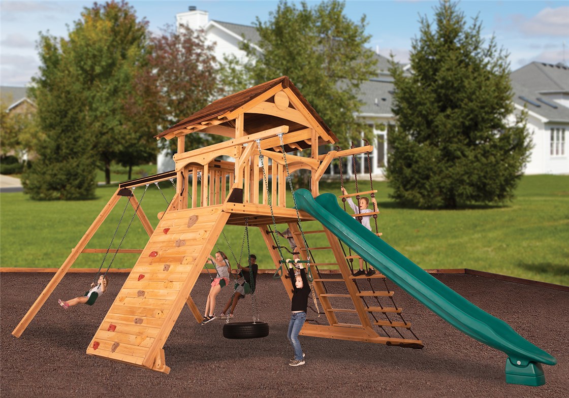 Titan Peak XL 1 Wooden Swing Set