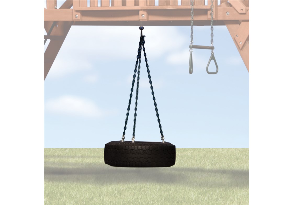 Treehouse Peak Tire Swivel Swing with 30" Chains for Cedar Playsets