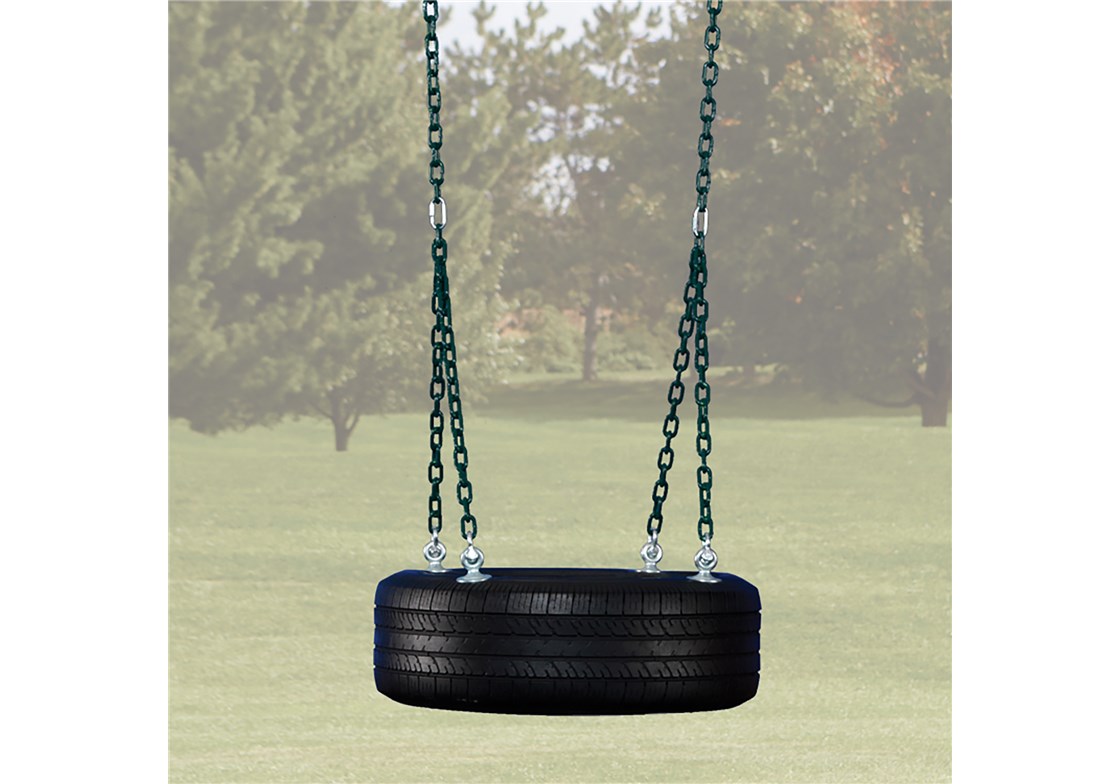 Treehouse Peak Tire Swing for 9' High Swing Beam for Backyard Playsets