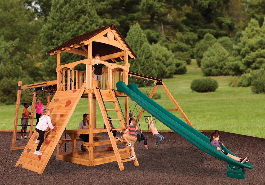 Titan Treehouse XL 2 Wooden Swing Set