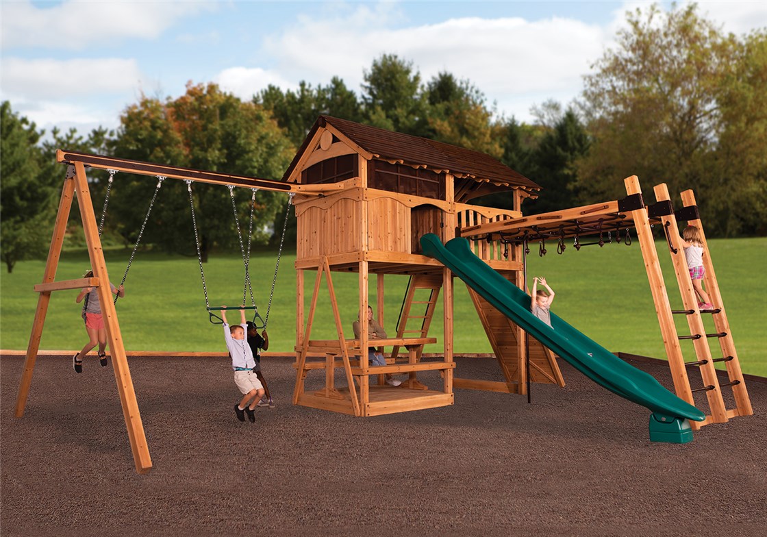Titan Treehouse XL 5 Cedar Swing Set