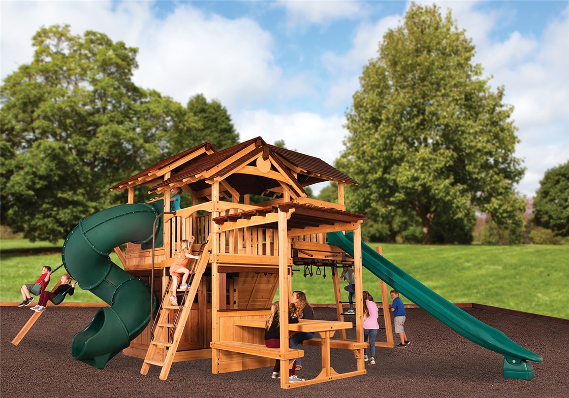 Titan Treehouse XL 7 Outdoor Swing Set