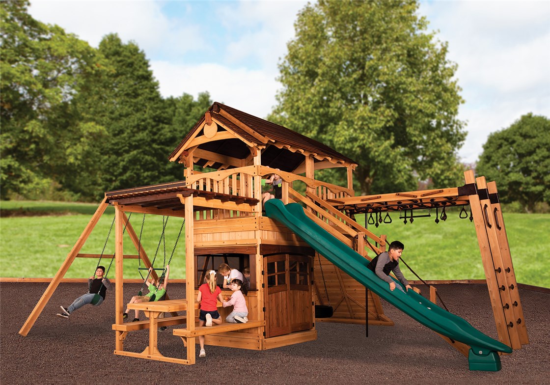 Titan Treehouse XL 9 Wooden Swing Set