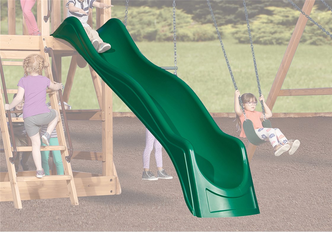 Wave Slide for Swing Sets