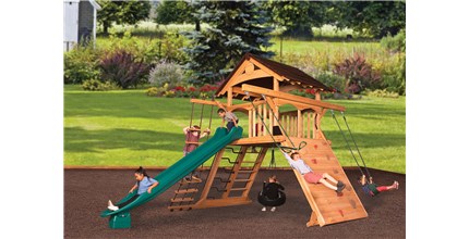 Olympian Peak XL Space Saver 1 Outdoor Swing Set