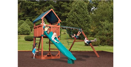 Olympian Treehouse Jumbo 1 with Tarp Roof Backyard Playset