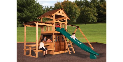 Olympian Treehouse XL 3 Cedar Swing Set
