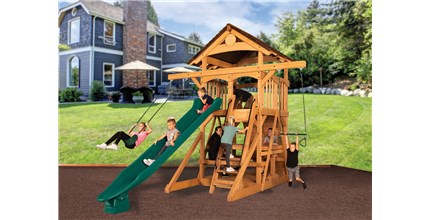 Olympian Treehouse XL Space Saver 2 Backyard Swing Set