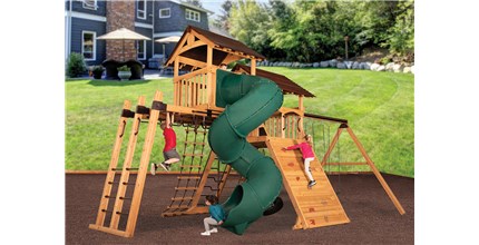 Titan Peak XL 5 Wooden Swing Set
